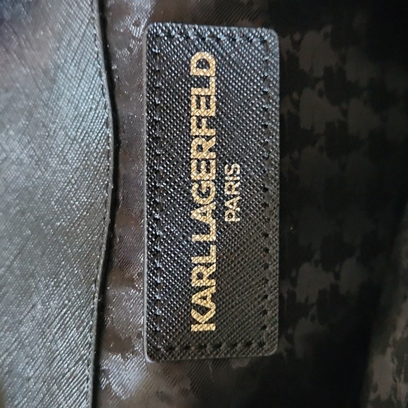 Karl Lagerfeld Black Crossbody with Gold Accents - Picture 2 of 5